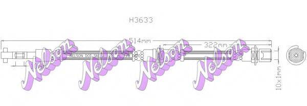 BROVEX-NELSON H3633 Гальмівний шланг