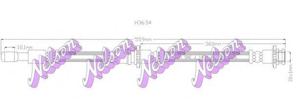 BROVEX-NELSON H3634 Гальмівний шланг