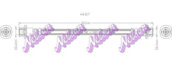 BROVEX-NELSON H4317 Гальмівний шланг