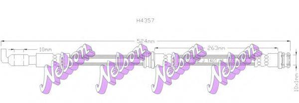 BROVEX-NELSON H4357 Гальмівний шланг