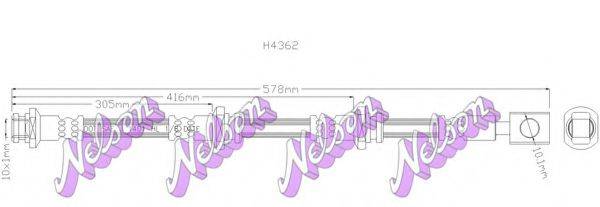 BROVEX-NELSON H4362 Гальмівний шланг