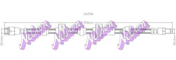 BROVEX-NELSON H4704 Гальмівний шланг
