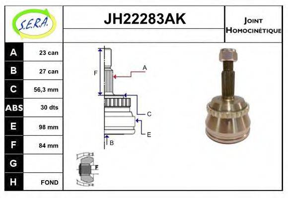 SERA JH22283AK Шарнірний комплект, приводний вал