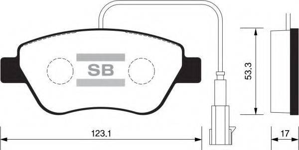 FI.BA FBP1201 Комплект гальмівних колодок, дискове гальмо