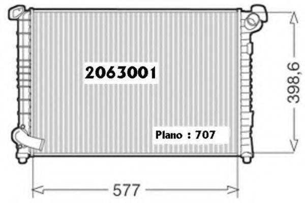 ORDONEZ 2063001 Радіатор, охолодження двигуна