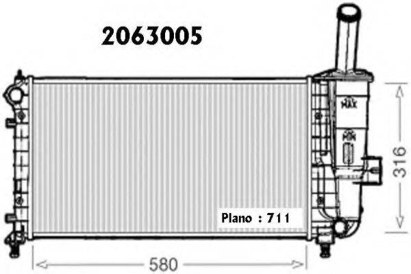 ORDONEZ 2063005 Радіатор, охолодження двигуна