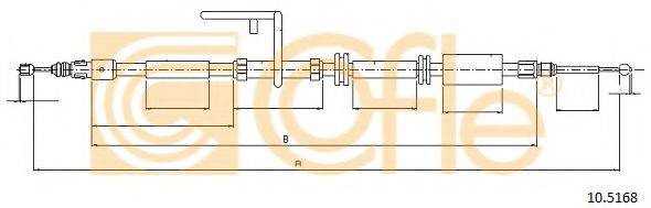 COFLE 105168 Трос, стоянкова гальмівна система