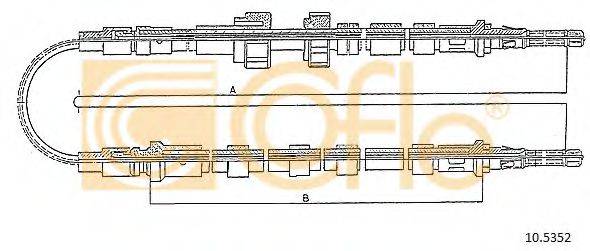 COFLE 105352 Трос, стоянкова гальмівна система