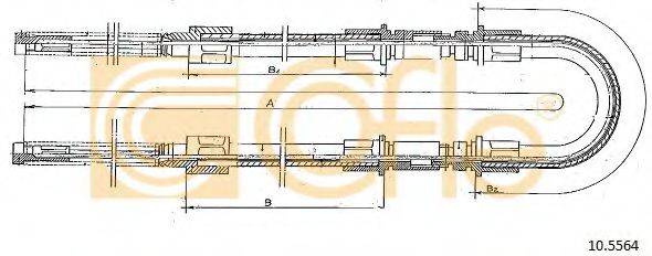 COFLE 105564 Трос, стоянкова гальмівна система