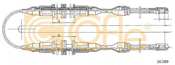 COFLE 10589 Трос, стоянкова гальмівна система