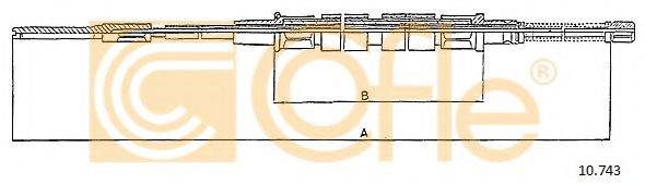 COFLE 10743 Трос, стоянкова гальмівна система