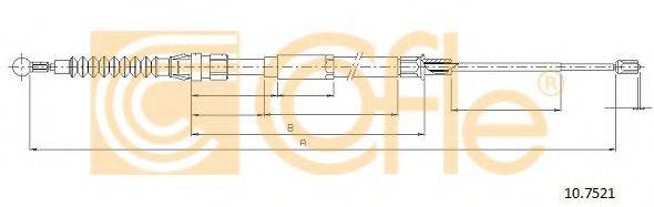COFLE 107521 Трос, стоянкова гальмівна система
