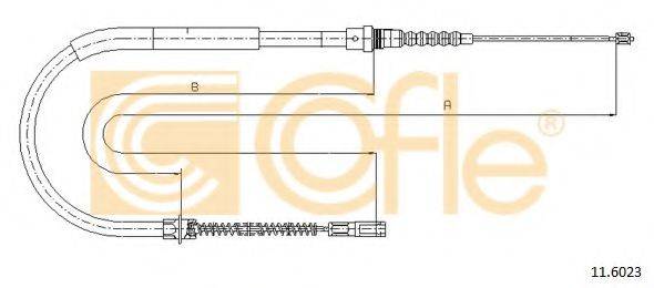 COFLE 116023 Трос, стоянкова гальмівна система