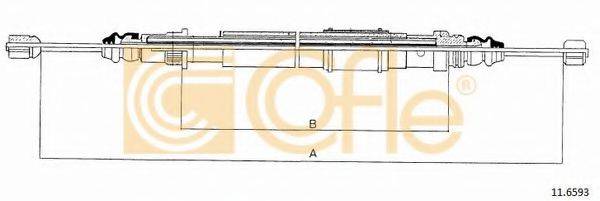 COFLE 116593 Трос, стоянкова гальмівна система