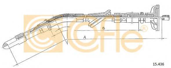 COFLE 15436 Трос, управління зчепленням