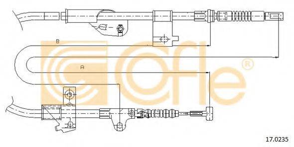 COFLE 170235 Трос, стоянкова гальмівна система