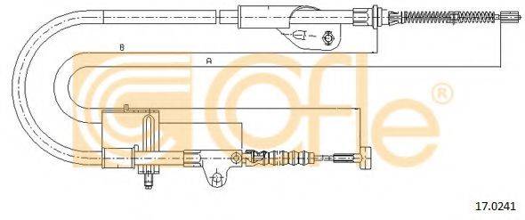 COFLE 170241 Трос, стоянкова гальмівна система