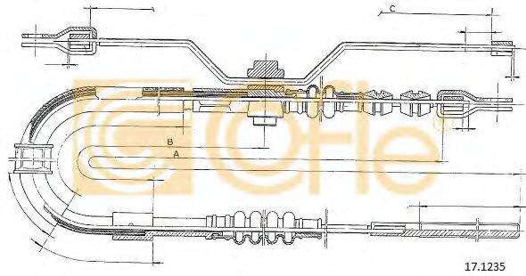 COFLE 171235 Трос, стоянкова гальмівна система