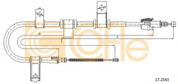 COFLE 172543 Трос, стоянкова гальмівна система