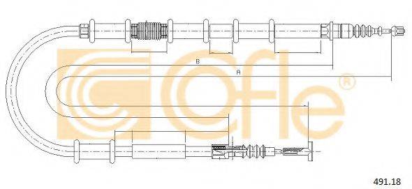 COFLE 49118 Трос, стоянкова гальмівна система