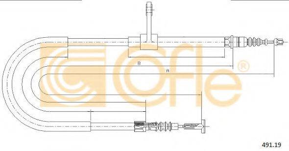 COFLE 49119 Трос, стоянкова гальмівна система
