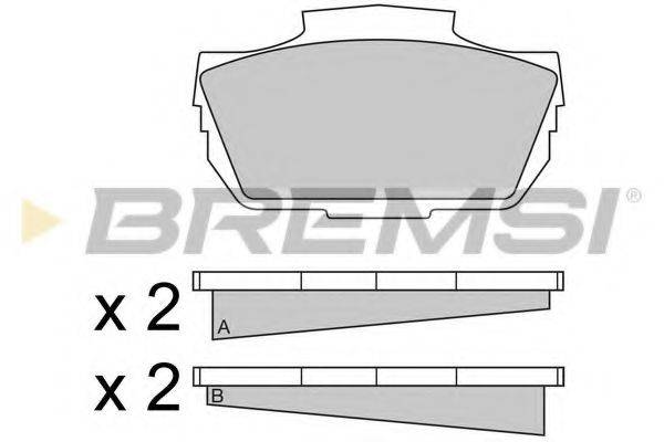 BREMSI BP2030 Комплект гальмівних колодок, дискове гальмо