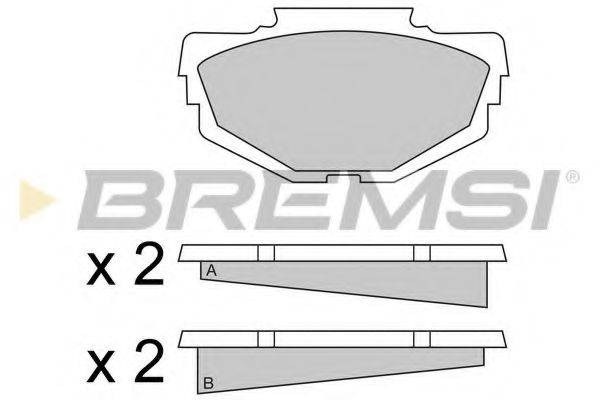 BREMSI BP2040 Комплект гальмівних колодок, дискове гальмо