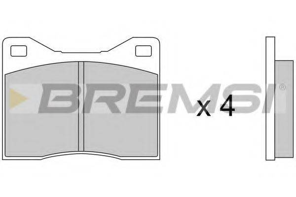 BREMSI BP2043 Комплект гальмівних колодок, дискове гальмо