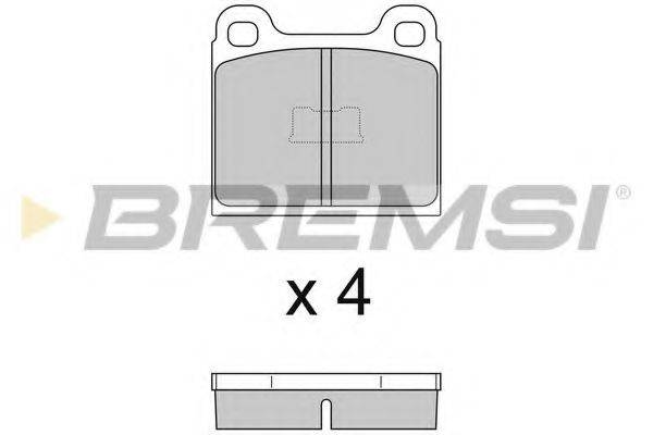 BREMSI BP2054 Комплект гальмівних колодок, дискове гальмо