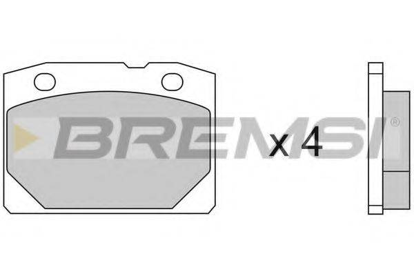 BREMSI BP2065 Комплект гальмівних колодок, дискове гальмо
