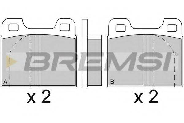 BREMSI BP2088 Комплект гальмівних колодок, дискове гальмо