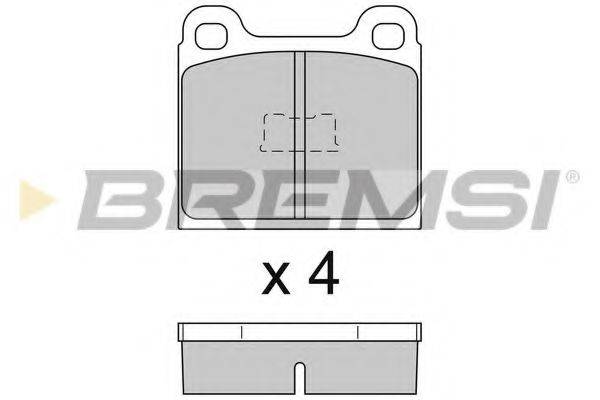 BREMSI BP2091 Комплект гальмівних колодок, дискове гальмо