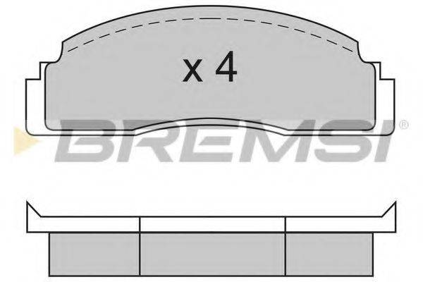 BREMSI BP2104 Комплект гальмівних колодок, дискове гальмо