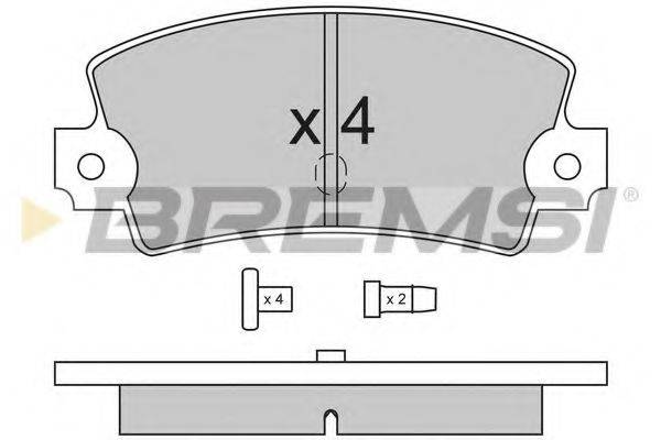 BREMSI BP2114 Комплект гальмівних колодок, дискове гальмо