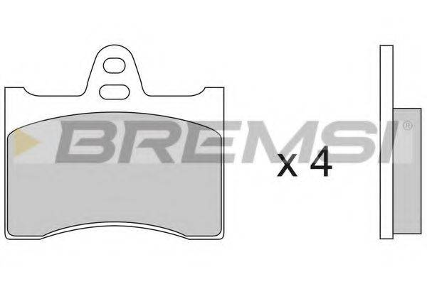 BREMSI BP2117 Комплект гальмівних колодок, дискове гальмо