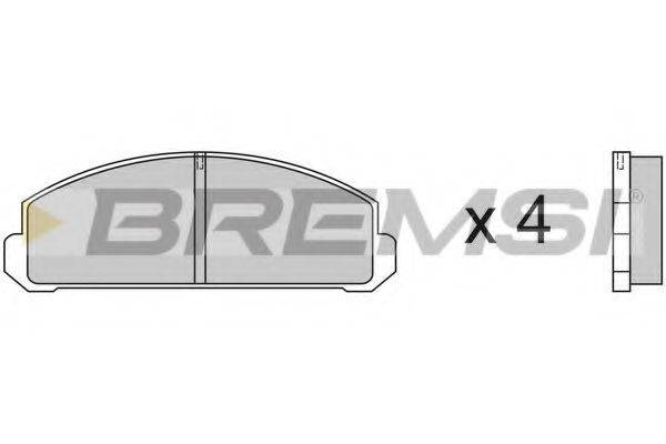 BREMSI BP2123 Комплект гальмівних колодок, дискове гальмо