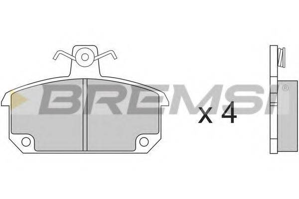 BREMSI BP2153 Комплект гальмівних колодок, дискове гальмо