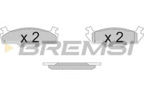 BREMSI BP2162 Комплект гальмівних колодок, дискове гальмо