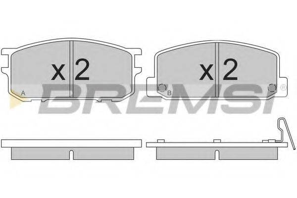 BREMSI BP2167 Комплект гальмівних колодок, дискове гальмо