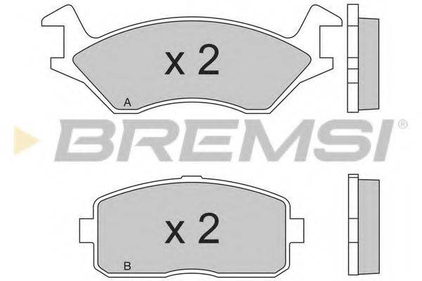 BREMSI BP2189 Комплект гальмівних колодок, дискове гальмо