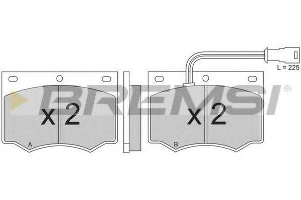 BREMSI BP2193 Комплект гальмівних колодок, дискове гальмо
