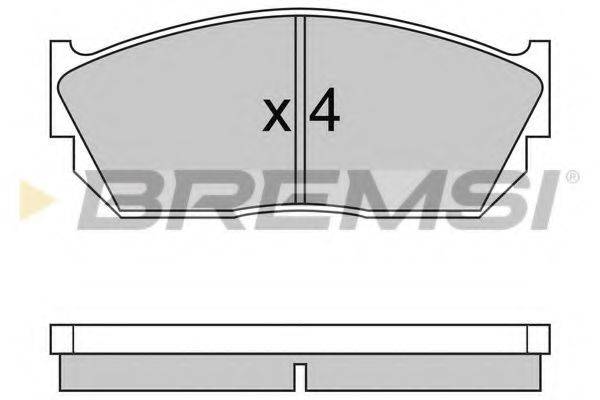 BREMSI BP2245 Комплект гальмівних колодок, дискове гальмо