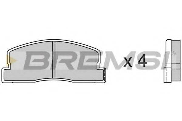 BREMSI BP2247 Комплект гальмівних колодок, дискове гальмо