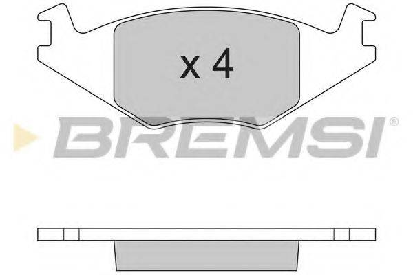 BREMSI BP2262 Комплект гальмівних колодок, дискове гальмо