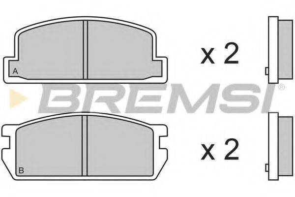 BREMSI BP2298 Комплект гальмівних колодок, дискове гальмо