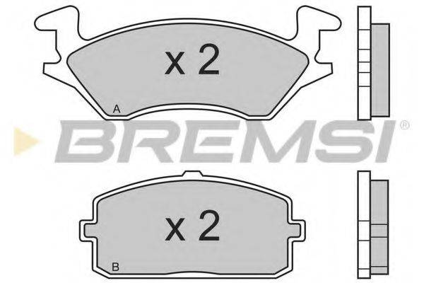 BREMSI BP2324 Комплект гальмівних колодок, дискове гальмо