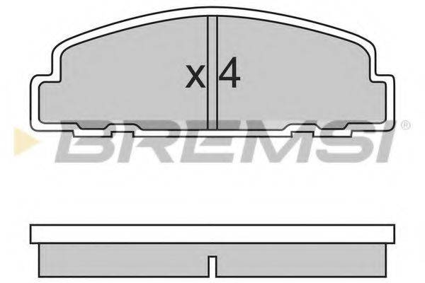 BREMSI BP2329 Комплект гальмівних колодок, дискове гальмо