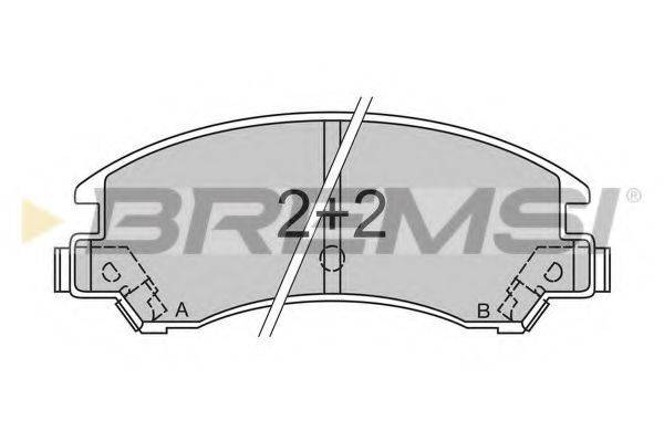 BREMSI BP2358 Комплект гальмівних колодок, дискове гальмо