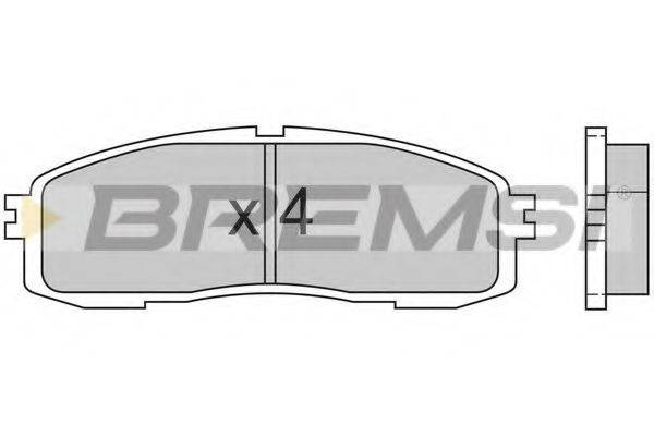 BREMSI BP2362 Комплект гальмівних колодок, дискове гальмо