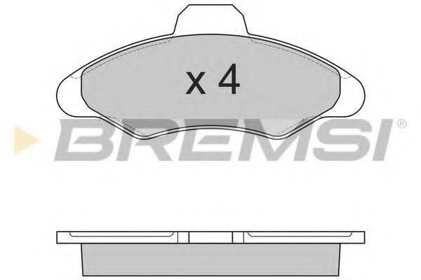 BREMSI BP2462 Комплект гальмівних колодок, дискове гальмо
